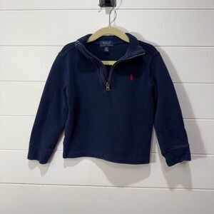 Polo by Ralph Lauren Kids Navy Quarter-Zip Sweater